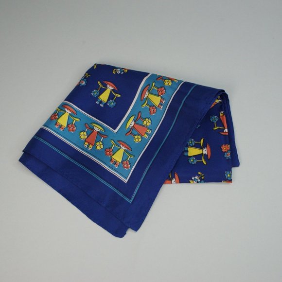 Vintage Square Scarf Handkerchief - Picture 2 of 7